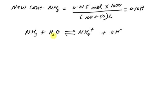 kb of nh3|A 100mL sample of 0.10 M NH3 has a Kb of 1.8*10^